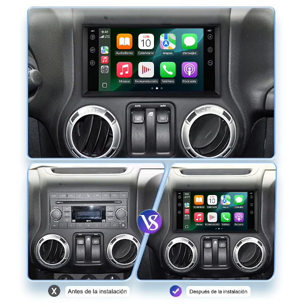 Unidad multimedia específica Jeep Cherokee , Compass , Commander , Wrangler, 300C , Dodge Caliber Liberty • SPF6301 - Imagen 2