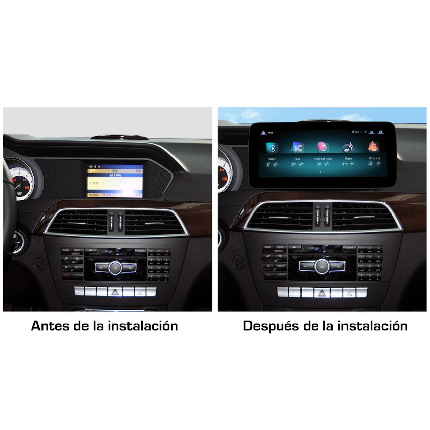 Unidad multimedia específica 10.2" Mercedes Clase C W204 NTG4.5 2011-2013 LINUX • SPF1076LI - Imagen 2